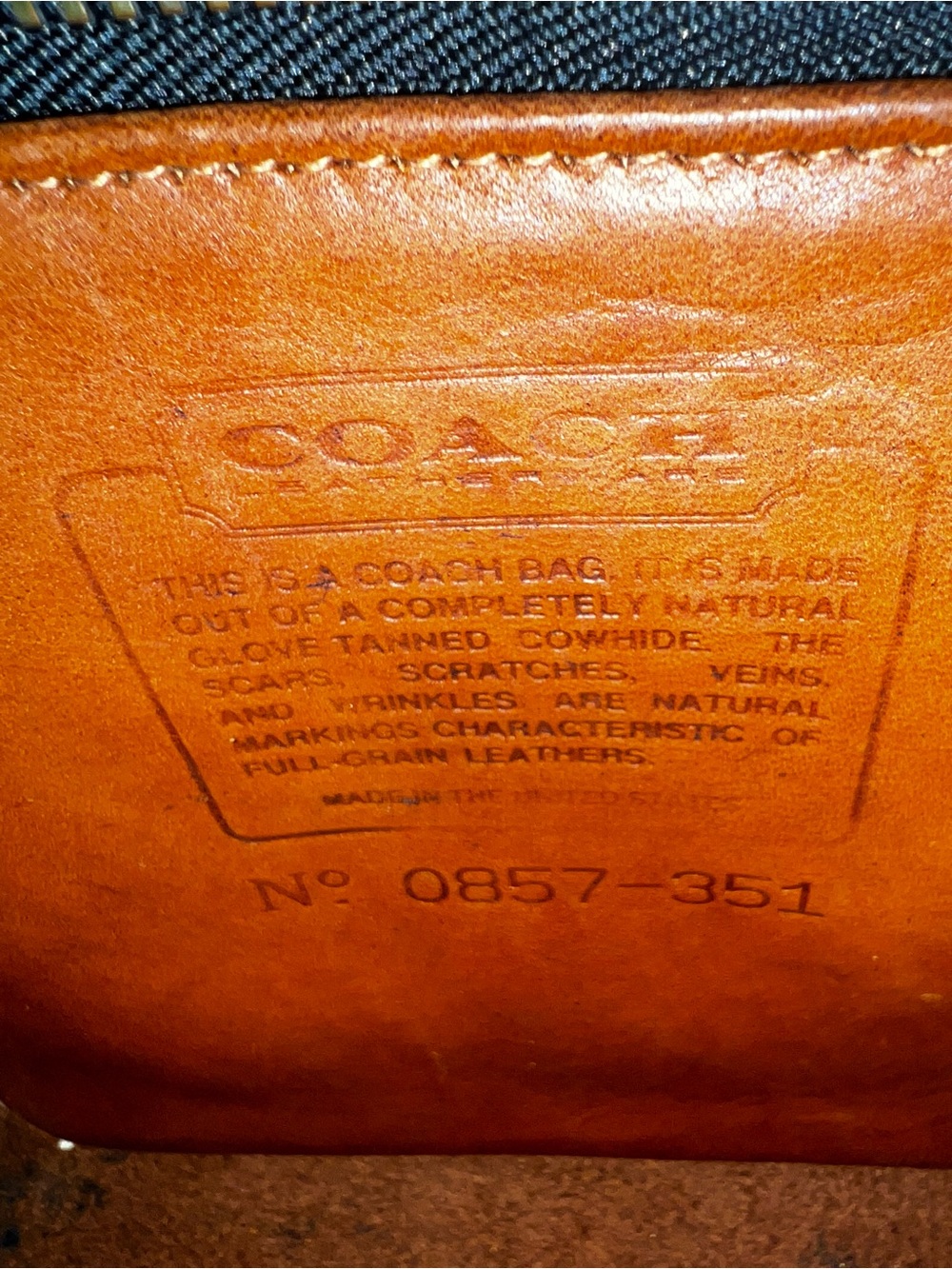 Vintage Coach Murphy Bag 9930 British Tan Leather Crossbody USA Made Pre-1994 - Picture 10 of 16